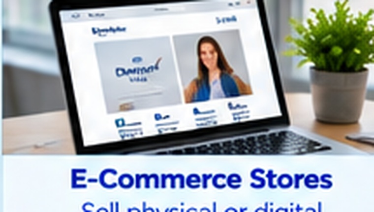 Ecommerce storefront on a laptop